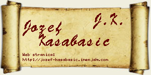 Jožef Kasabašić vizit kartica